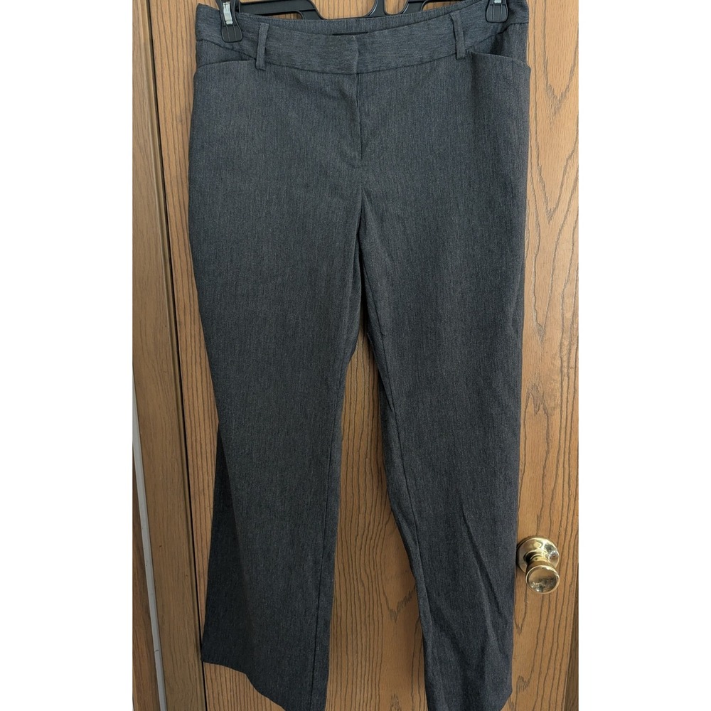 George Dress Pants Charcoal Gray Straight Leg Slacks Trousers 12 Petite Office